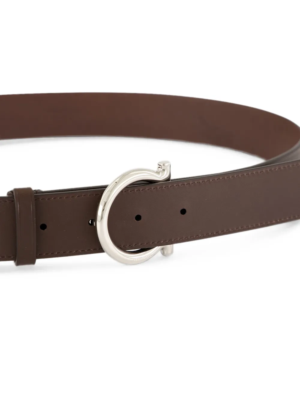 Ferragamo Leren gespriem Bruin