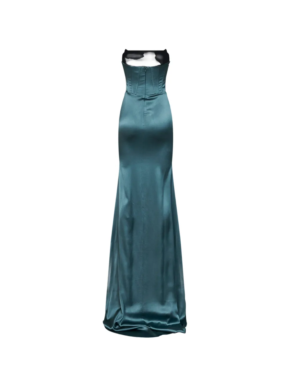 Giuseppe Di Morabito Asymmetrische avondjurk met strapless bustier Blauw