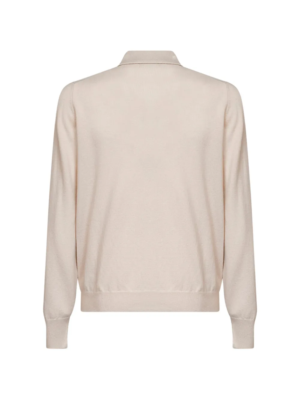 D4.0 Gebreid poloshirt Beige