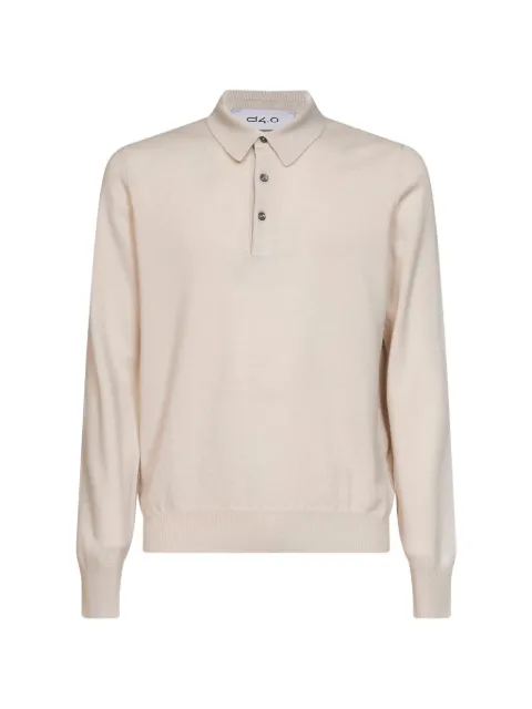 D4.0 long-sleeve knitted polo shirt