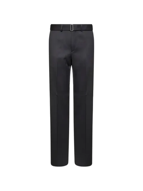 Lardini belted pressed-crease trousers