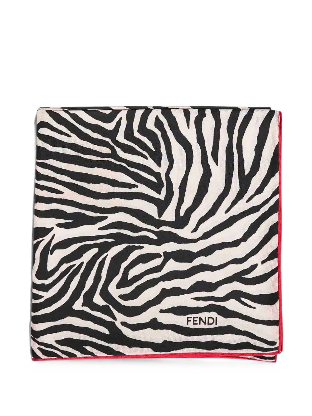 FENDI silk foulard with Tiger animalier-print - Toni neutri