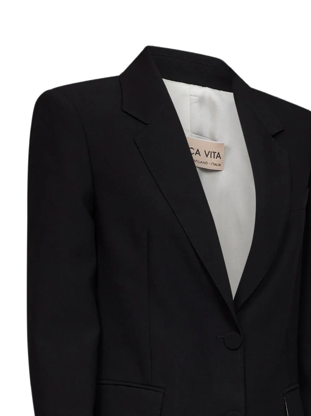 Blanca Vita Blazer met enkele rij knopen en gestructureerde schouders Zwart