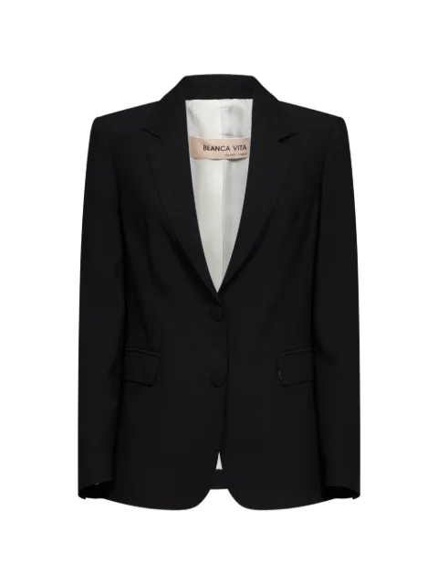 Blanca Vita single-breasted structured-shoulder blazer