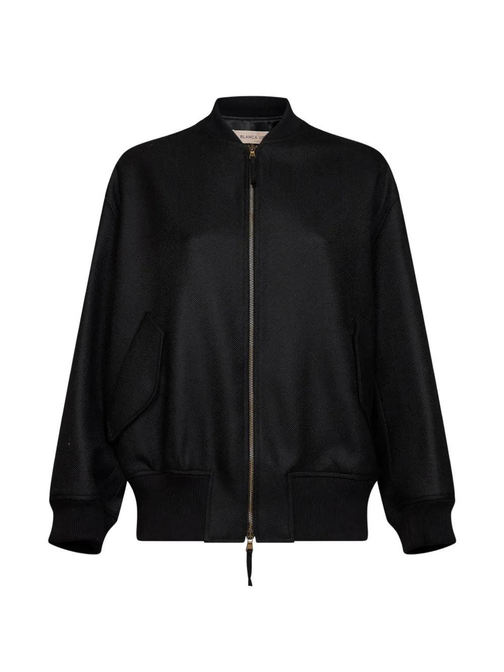 Blanca Vita chevron-pattern wool jacket - Schwarz