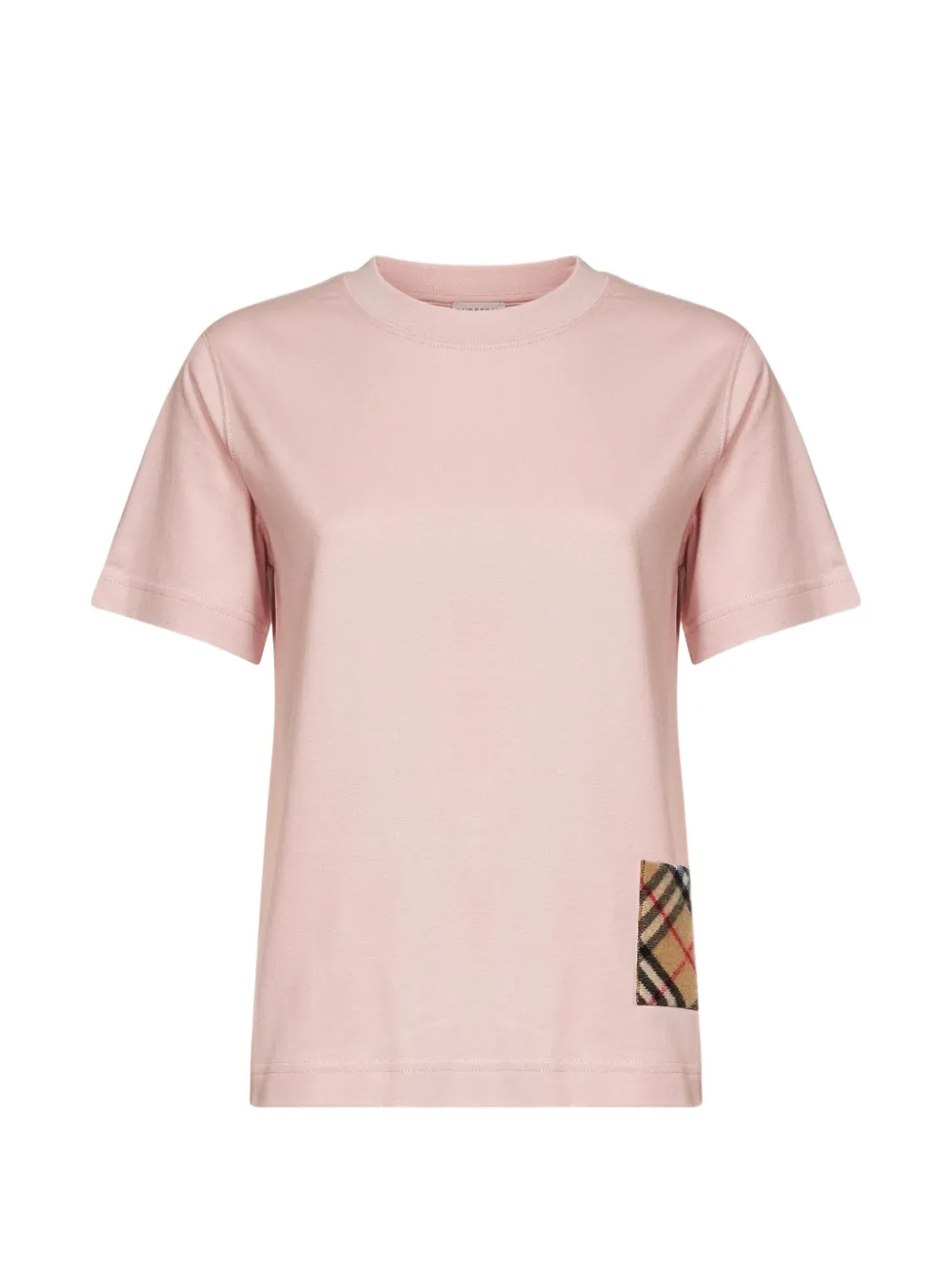 Burberry Check Cashmere Patch T-shirt | Rosa | FARFETCH IT