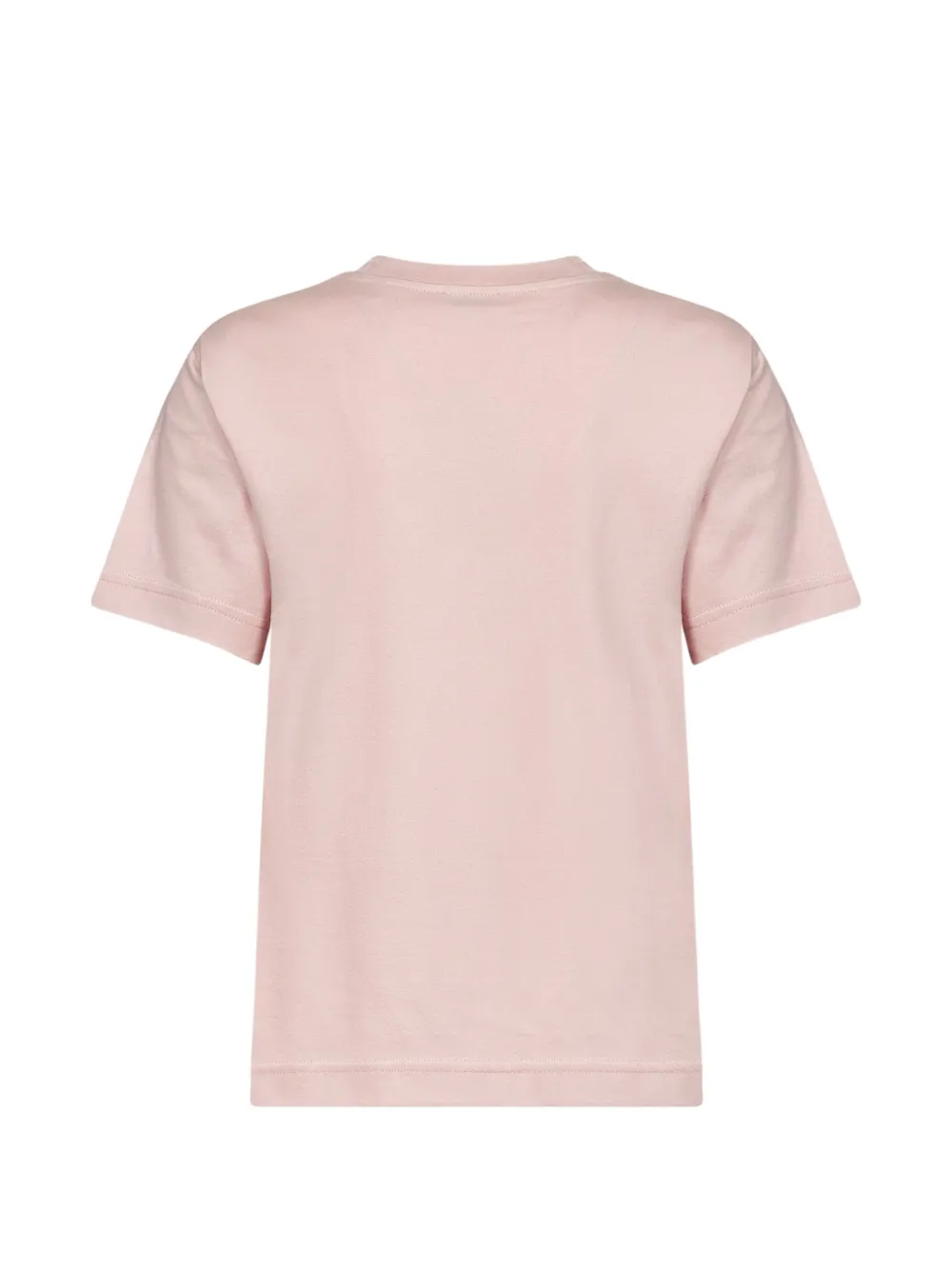 Burberry T-shirt met kasjmier Check-patch Roze