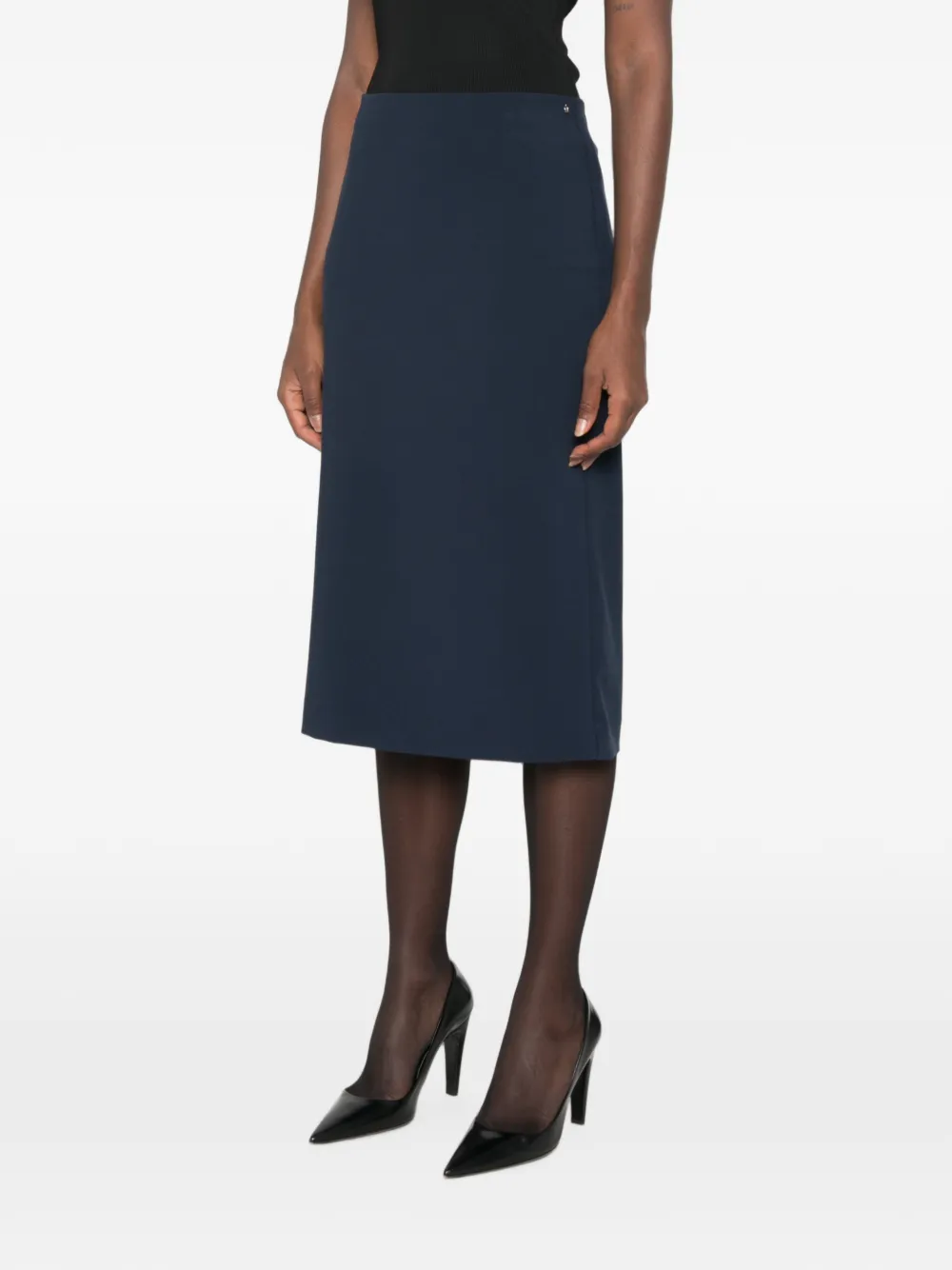 Ottod'Ame Midi-kokerrok Blauw
