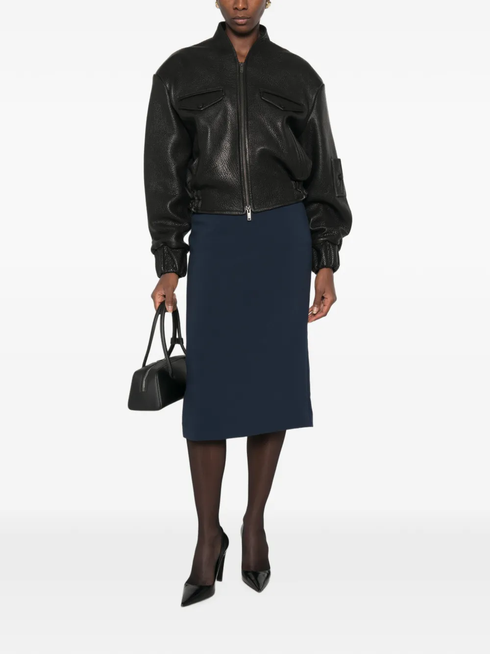 Ottod'Ame Midi-kokerrok Blauw