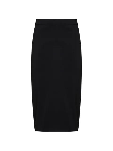 Co ribbed elasticated-waistband midi skirt