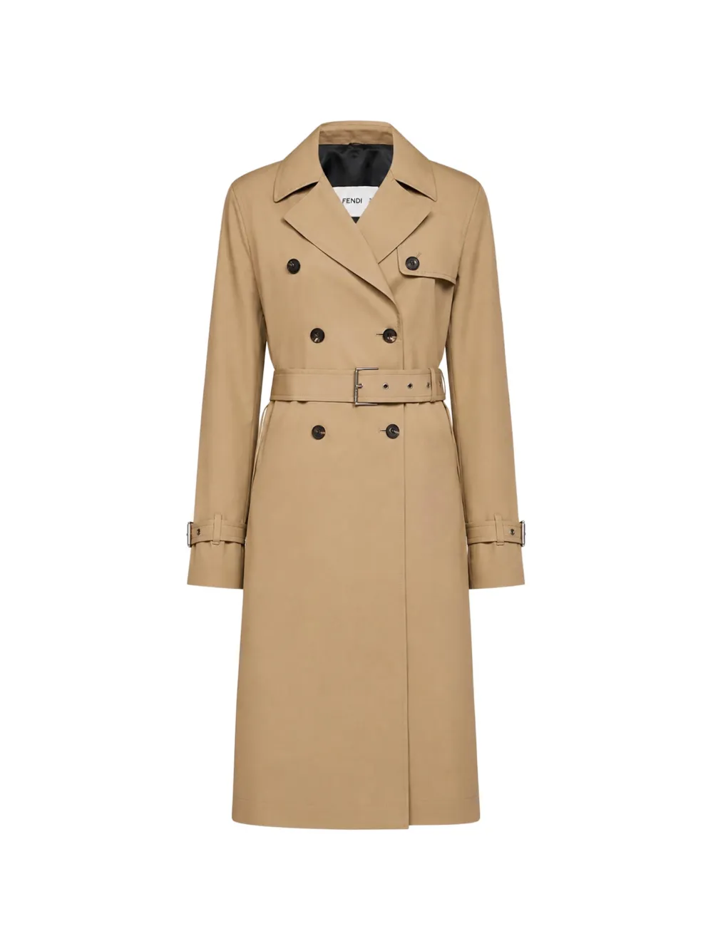 FENDI double-breasted belted coat - Toni neutri