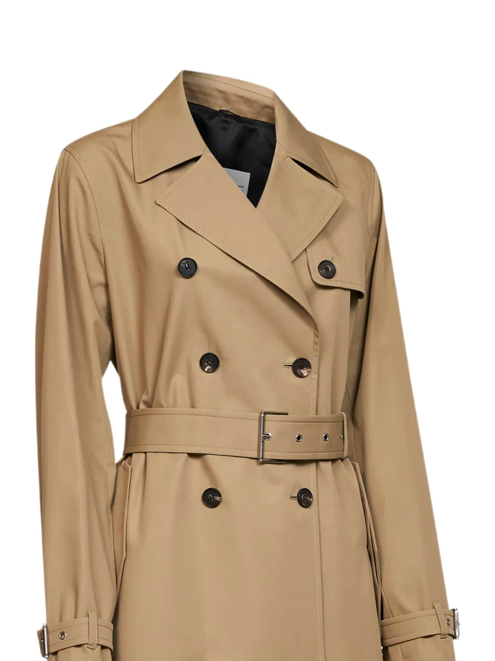 FENDI Trenchcoat met dubbele rij knopen en ceintuur Beige