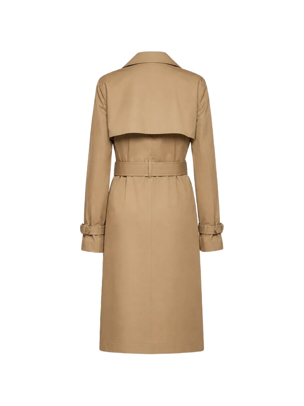 FENDI Trenchcoat met dubbele rij knopen en ceintuur Beige