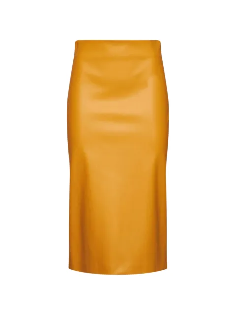 Blanca Vita high-rise rear-slit midi pencil skirt