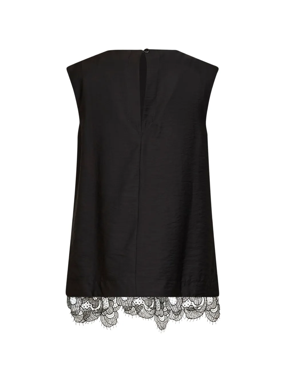 Studio Nicholson Gewelfde blouse met kant Zwart