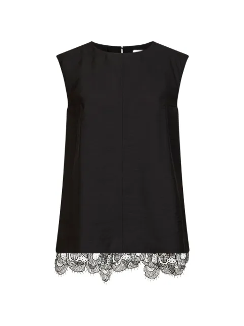 Studio Nicholson scalloped lace-insert blouse
