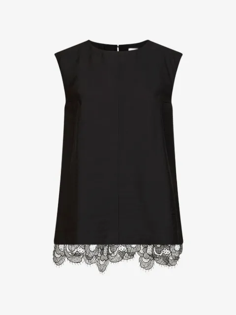 Studio Nicholson scalloped lace-insert blouse