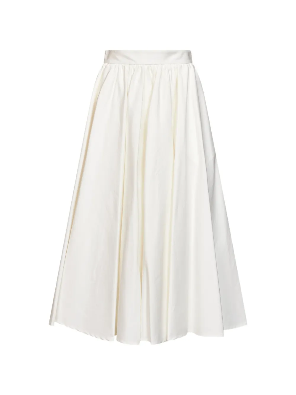 Blanca Vita gathered pleated midi skirt - Bianco