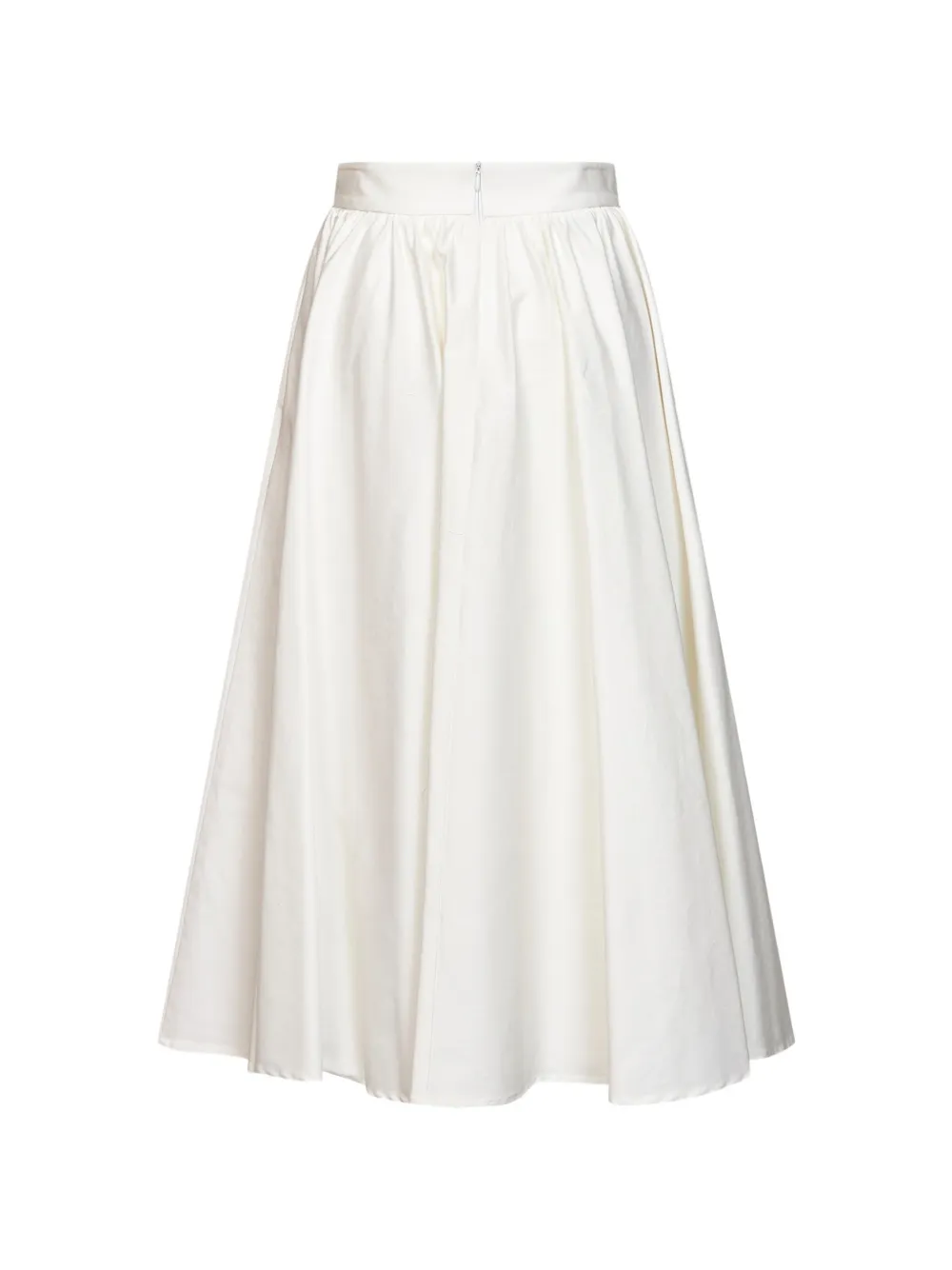 Blanca Vita gathered pleated midi skirt Wit