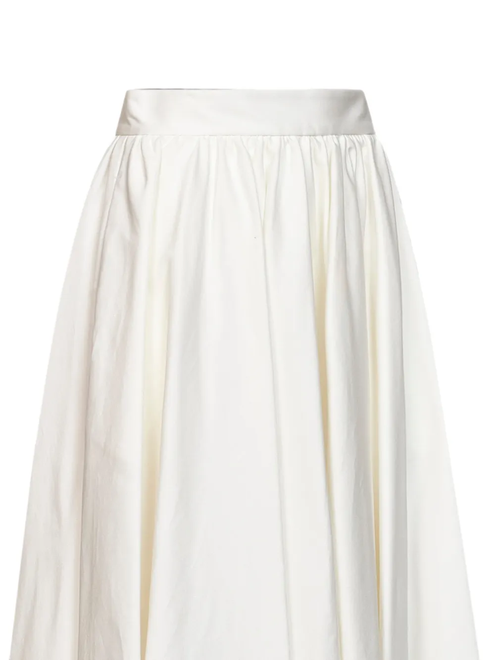 Blanca Vita gathered pleated midi skirt Wit