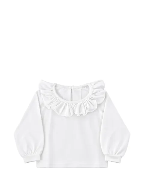 Miss Grant Kids ruffled long-sleeve top