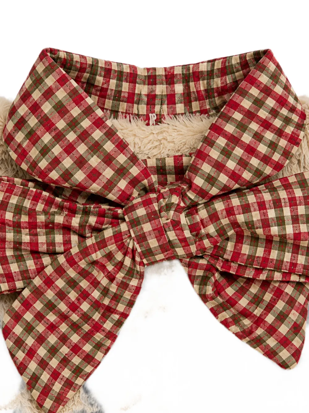 Miss Grant Kids Trui van imitatiebont met strikdetail Beige