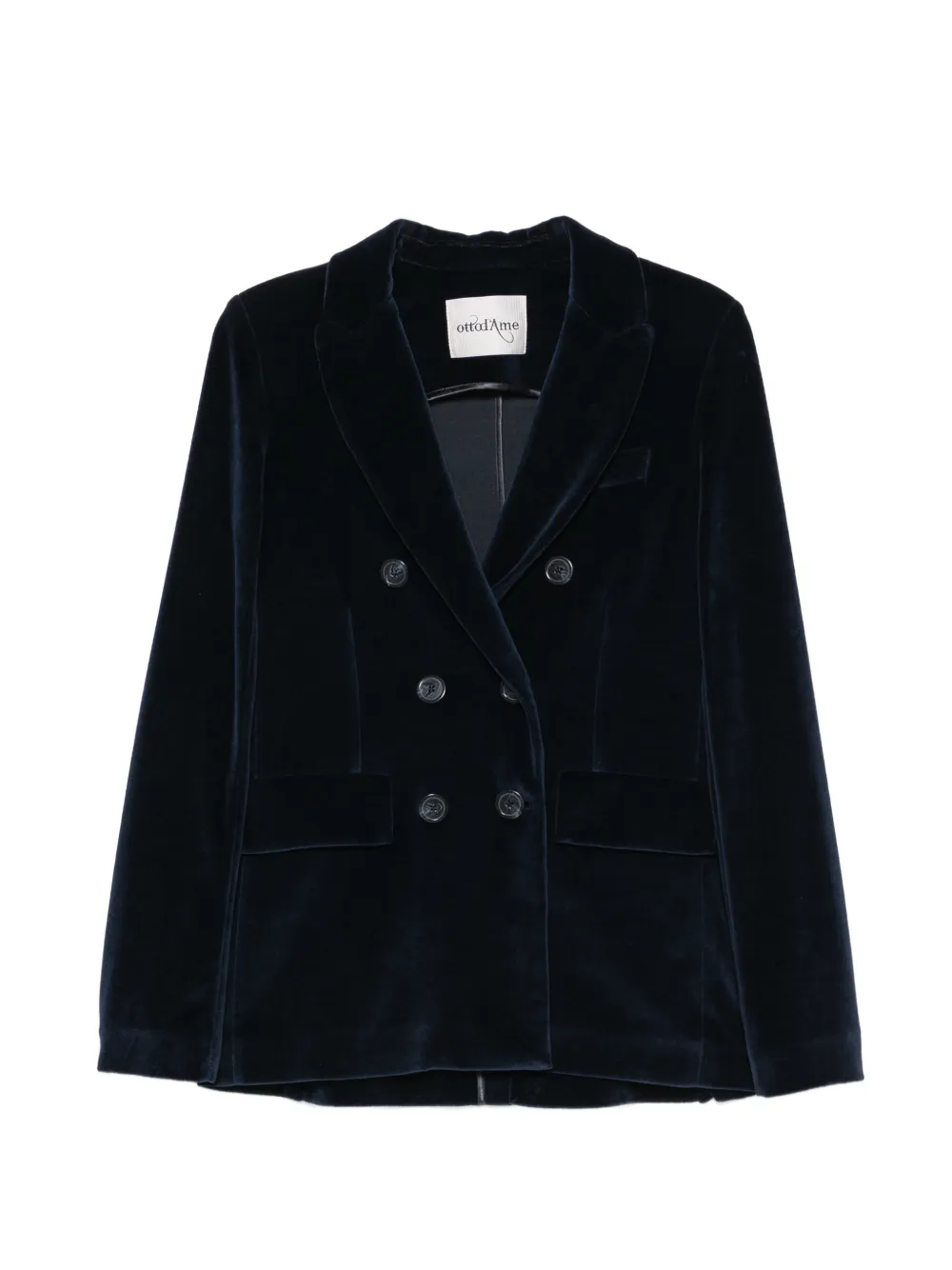Ottod'ame Double-breasted Blazer In Blue