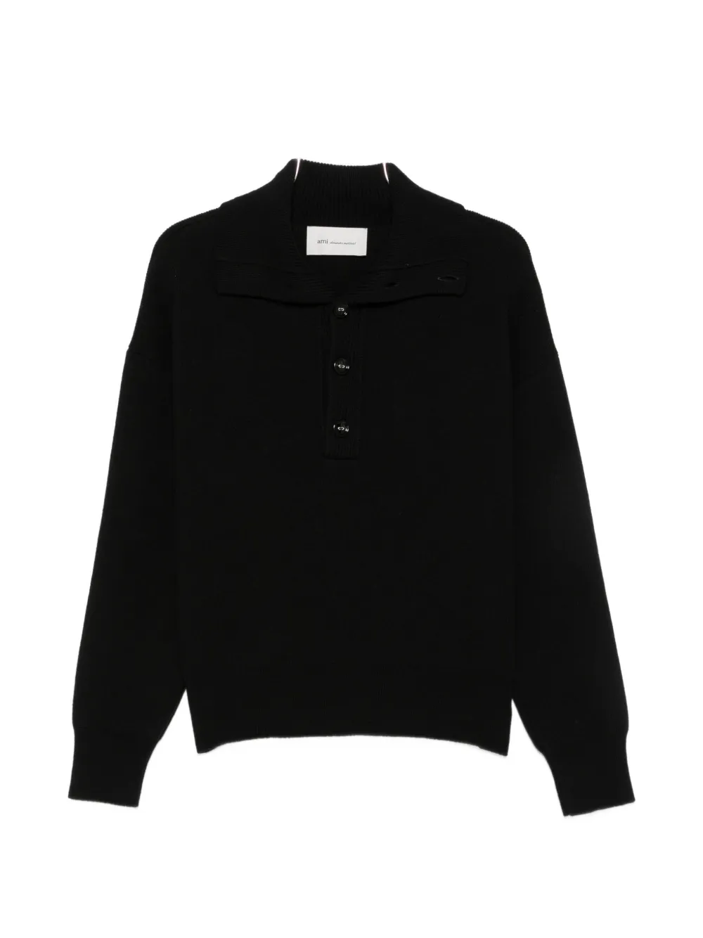 AMI Paris button-up sweater - Schwarz