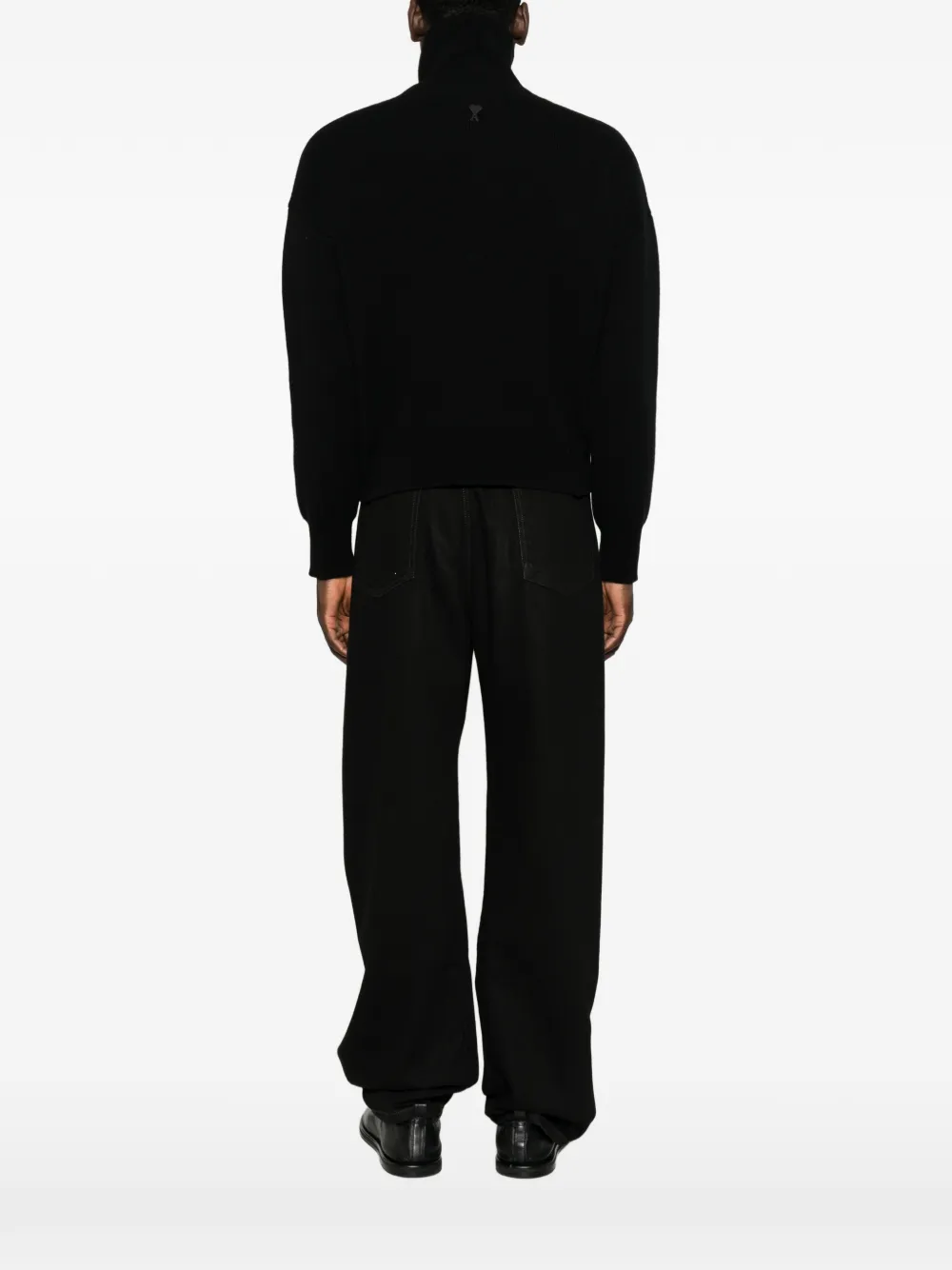 AMI Paris Button-up coltrui Zwart