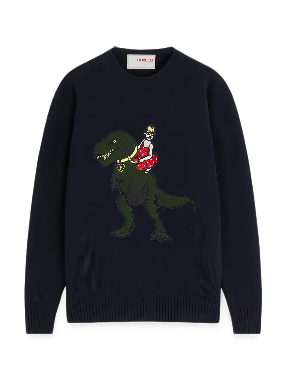 Fiorucci T-Rex trui met patch Blauw