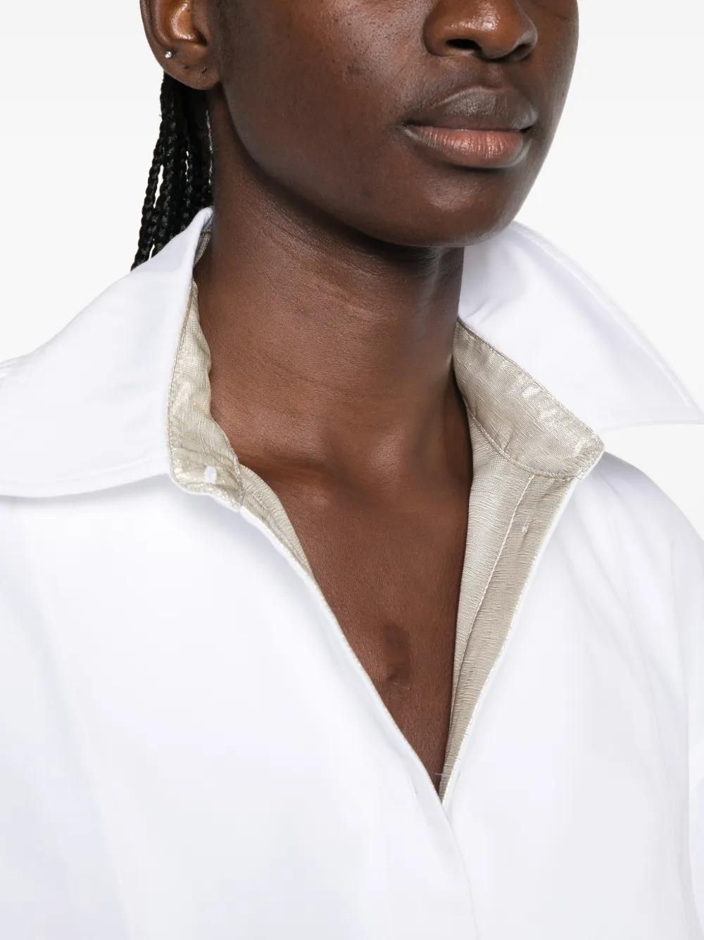 Jacquemus Le Palmier oversized blouse Wit
