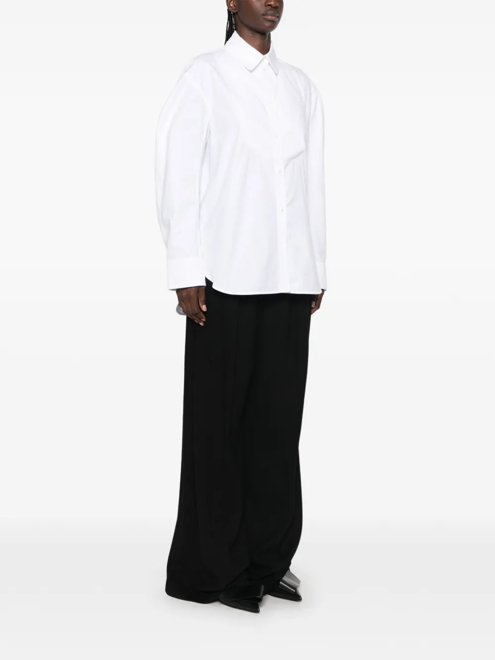 Jacquemus Le Palmier oversized blouse Wit