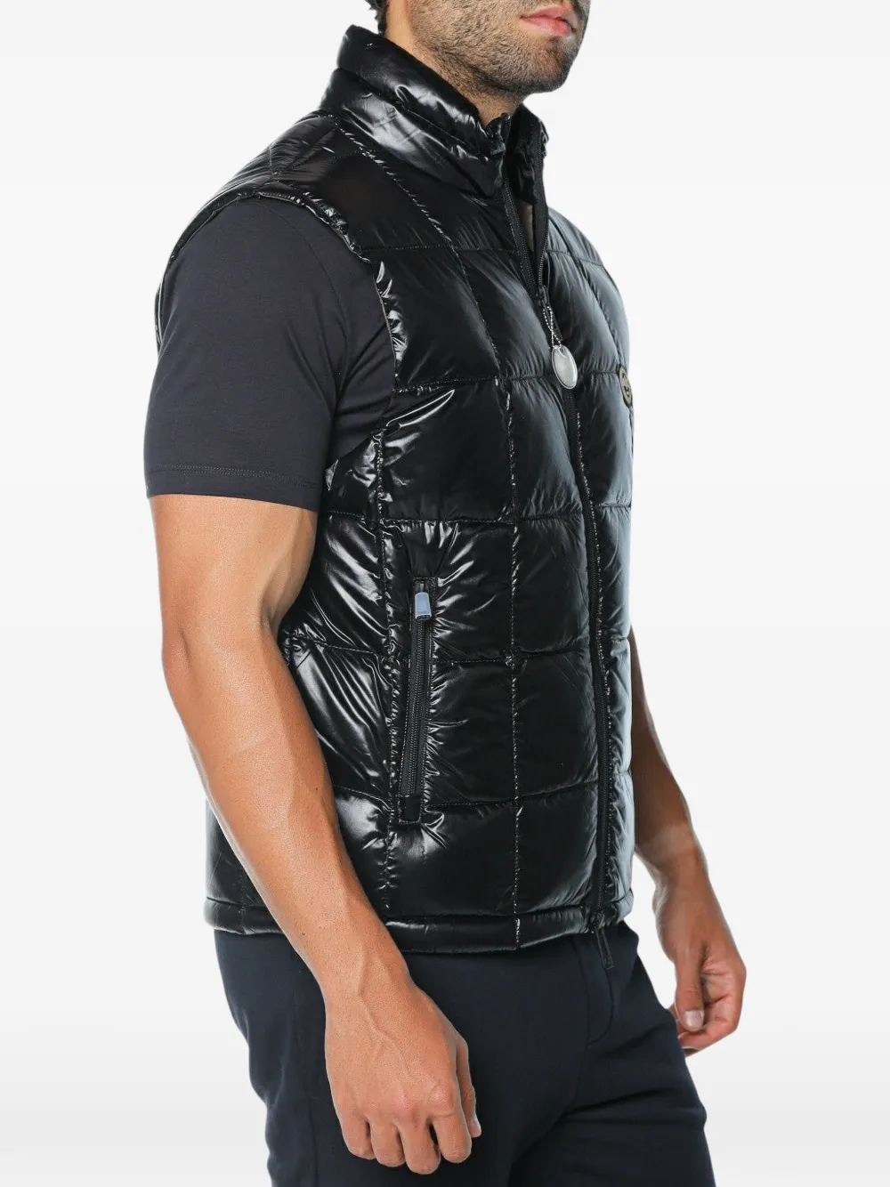 Armani Exchange quilted gilet Zwart