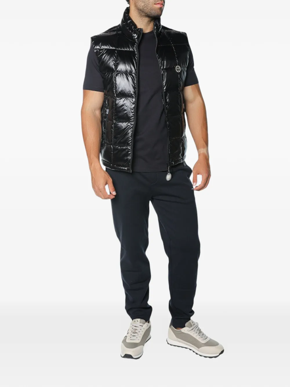 Armani Exchange quilted gilet Zwart