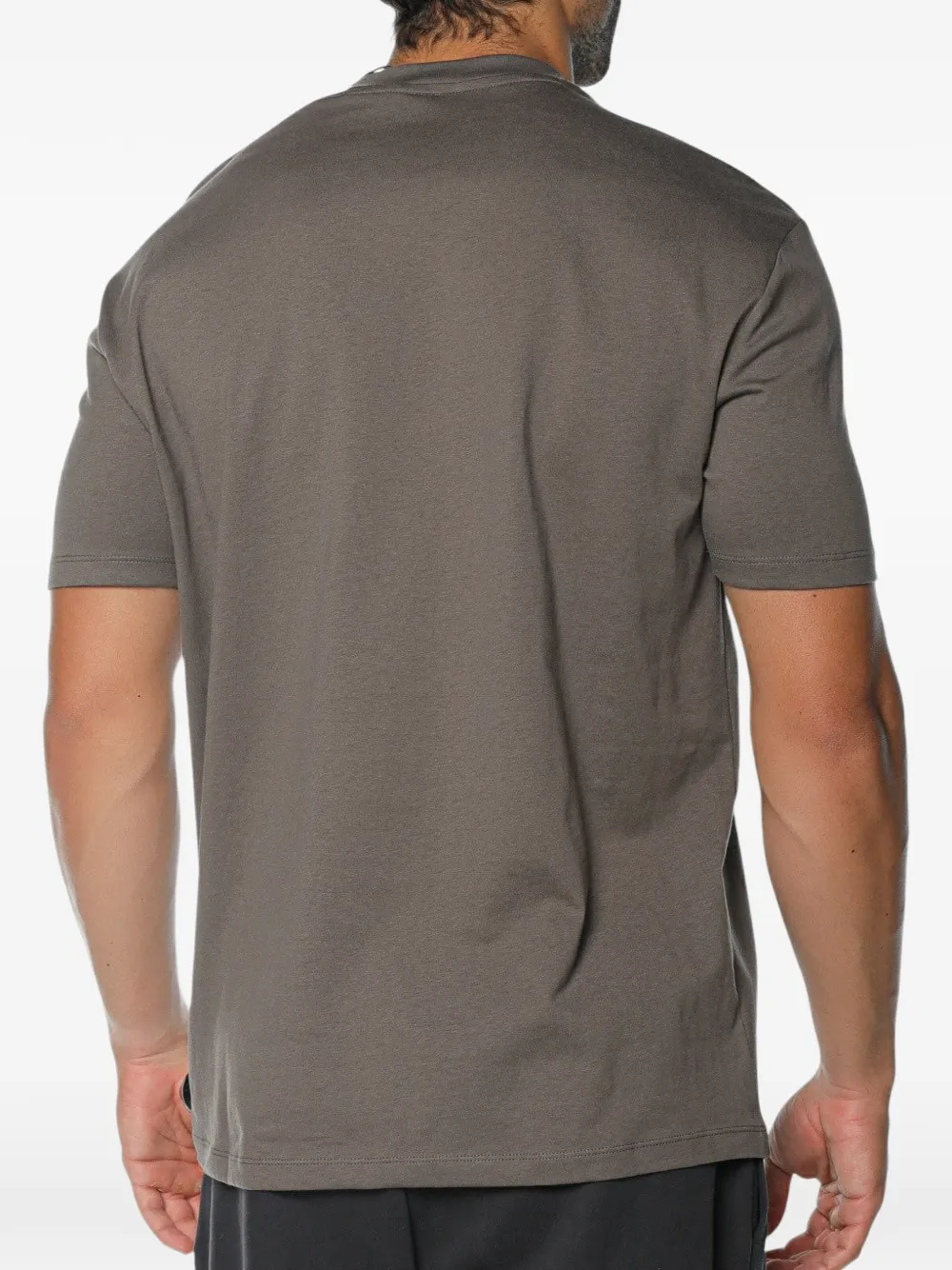 Armani Exchange logo-embroidered T-shirt Bruin