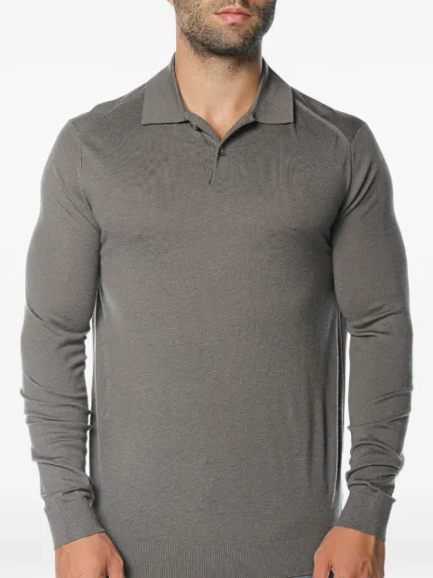 Armani Exchange long-sleeve knit polo shirt