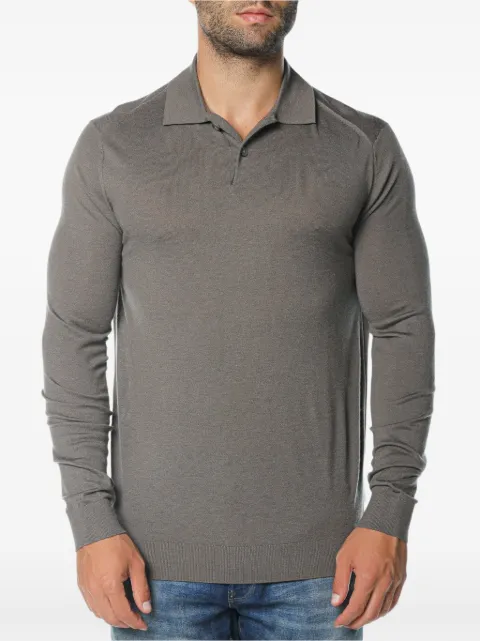 Armani Exchange long-sleeve knit polo shirt