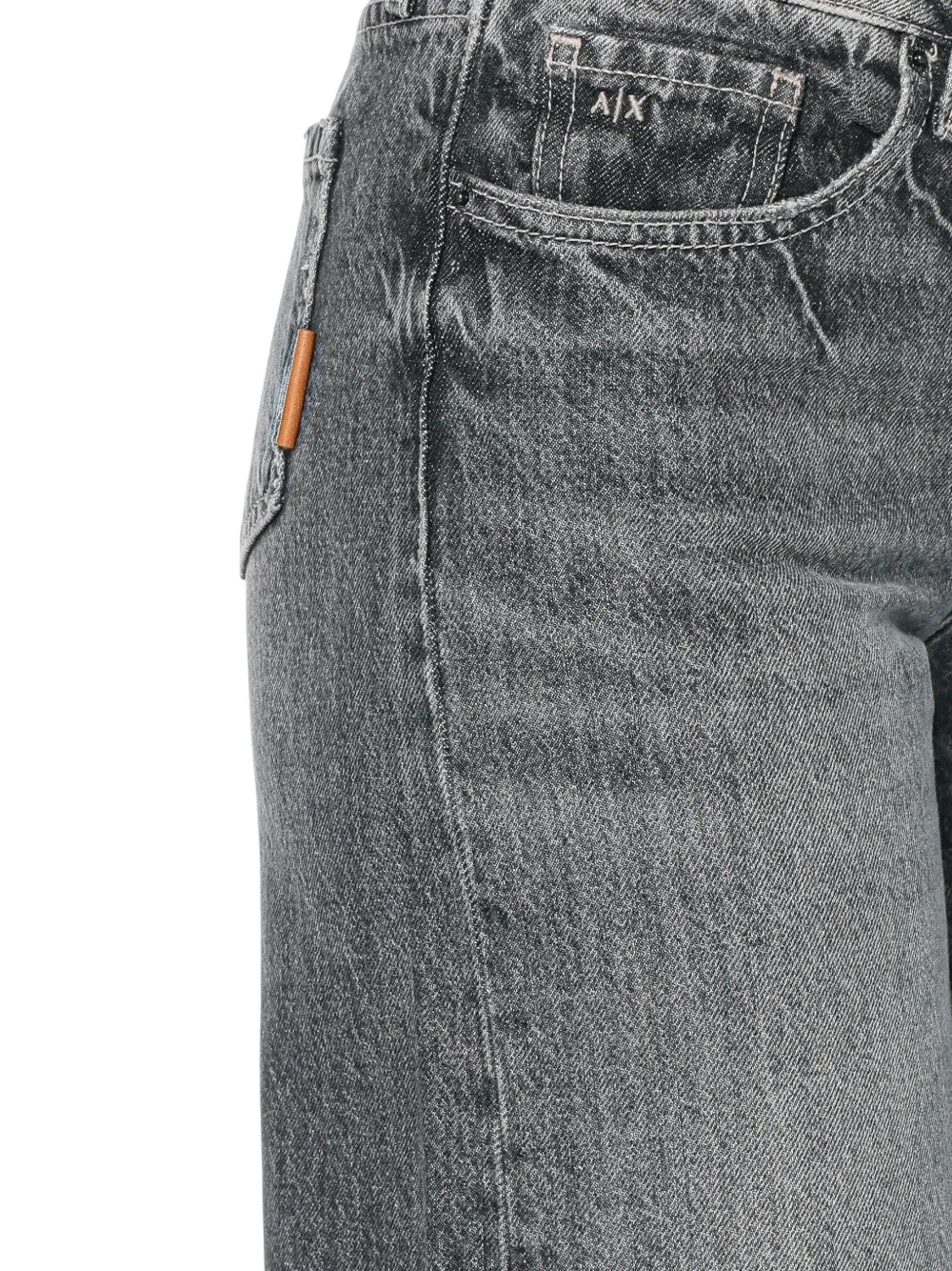 Armani Exchange five-pocket wide-leg jeans Grijs