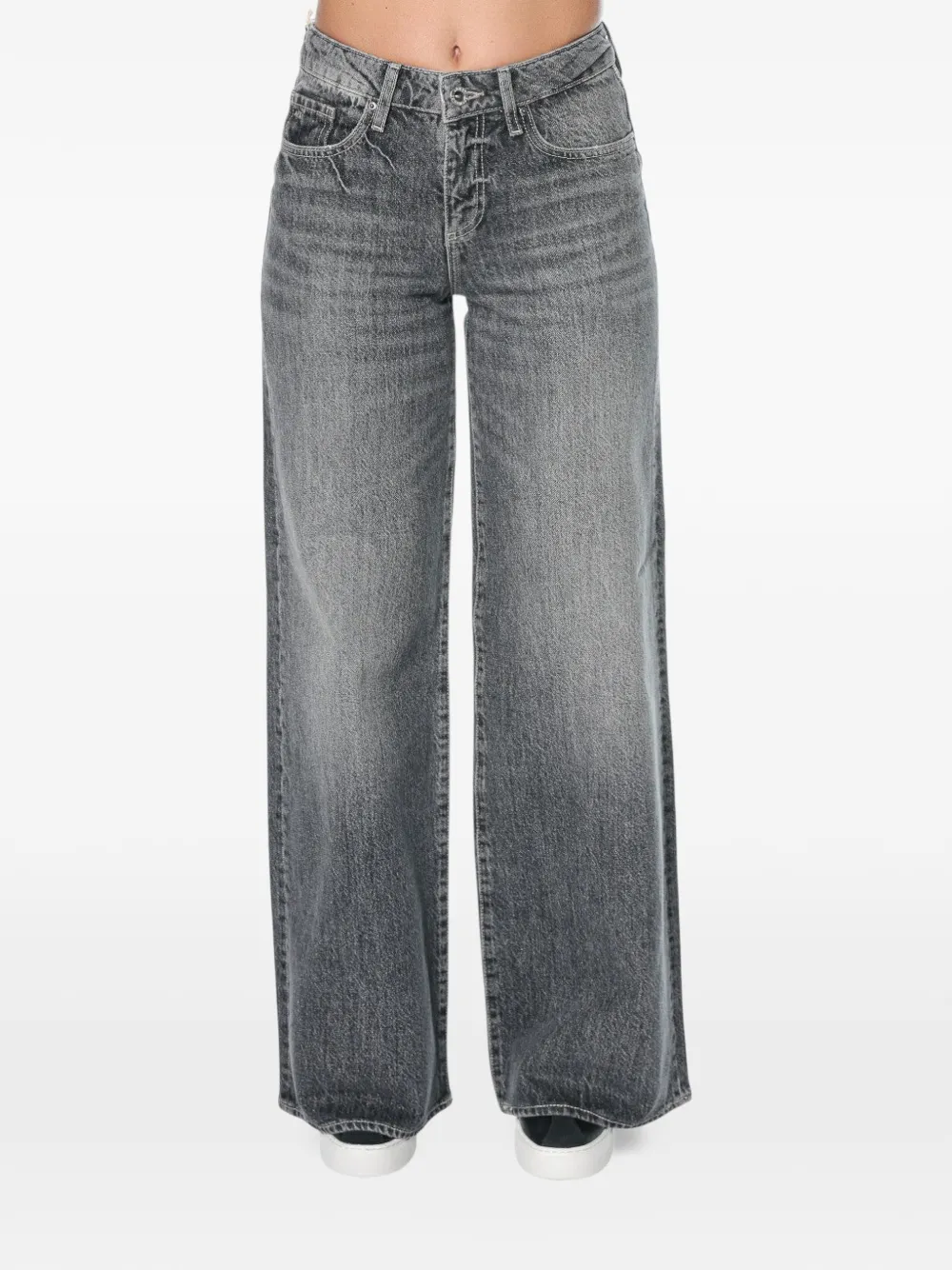 Armani Exchange five-pocket wide-leg jeans - Grau
