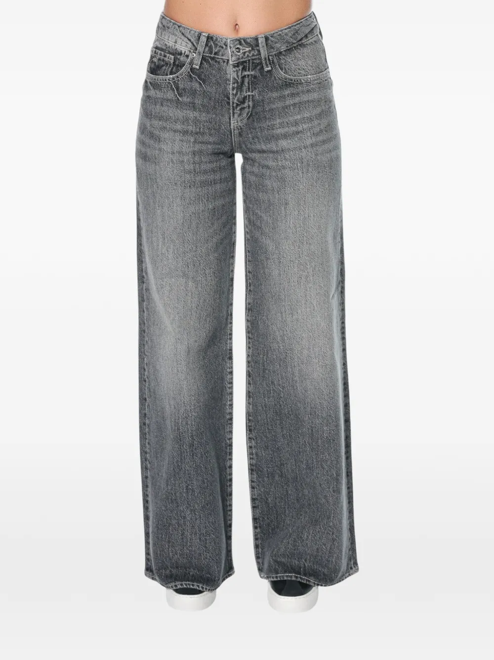 Armani Exchange five-pocket wide-leg jeans - Grigio