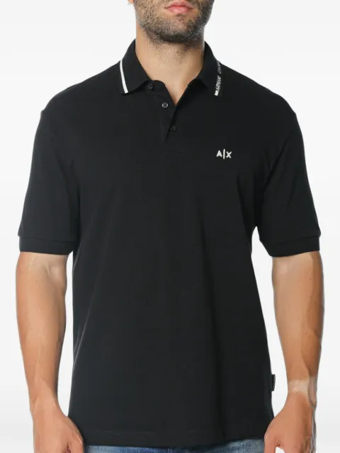 Armani Exchange logo-embroidered polo shirt
