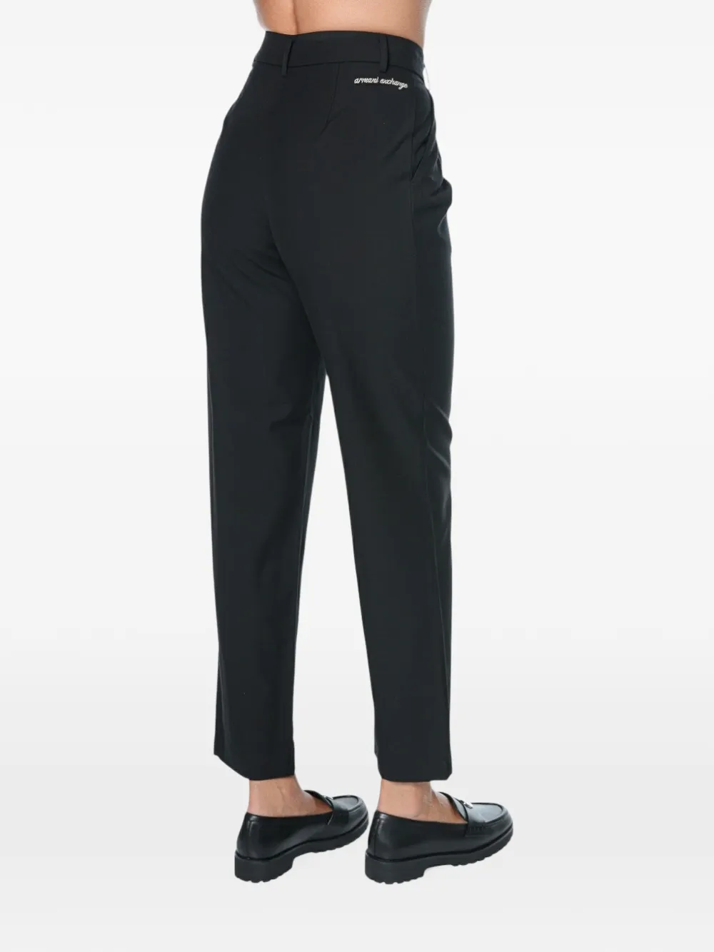 Armani Exchange pleated-detail trousers Zwart