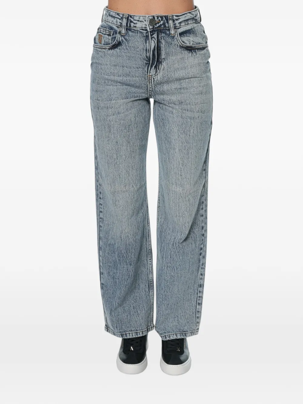 One Teaspoon Icon high-waist straight-leg jeans - Blu