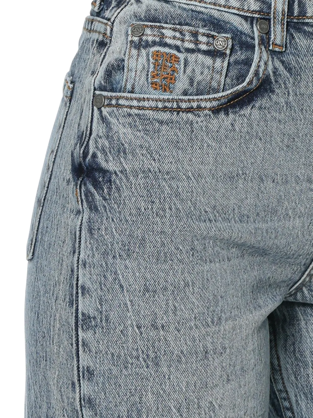 One Teaspoon Icon high-waist jeans met rechte pijpen Blauw
