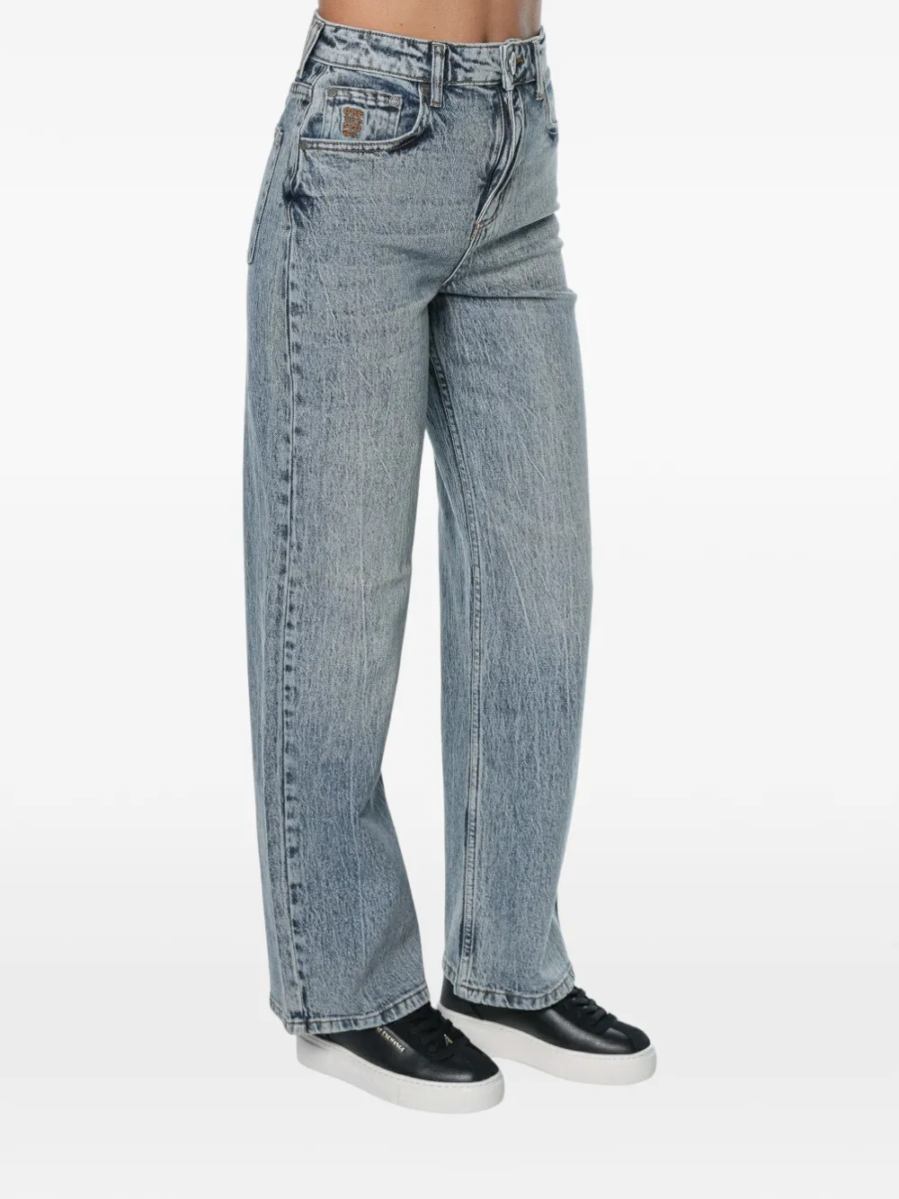One Teaspoon Icon high-waist jeans met rechte pijpen Blauw