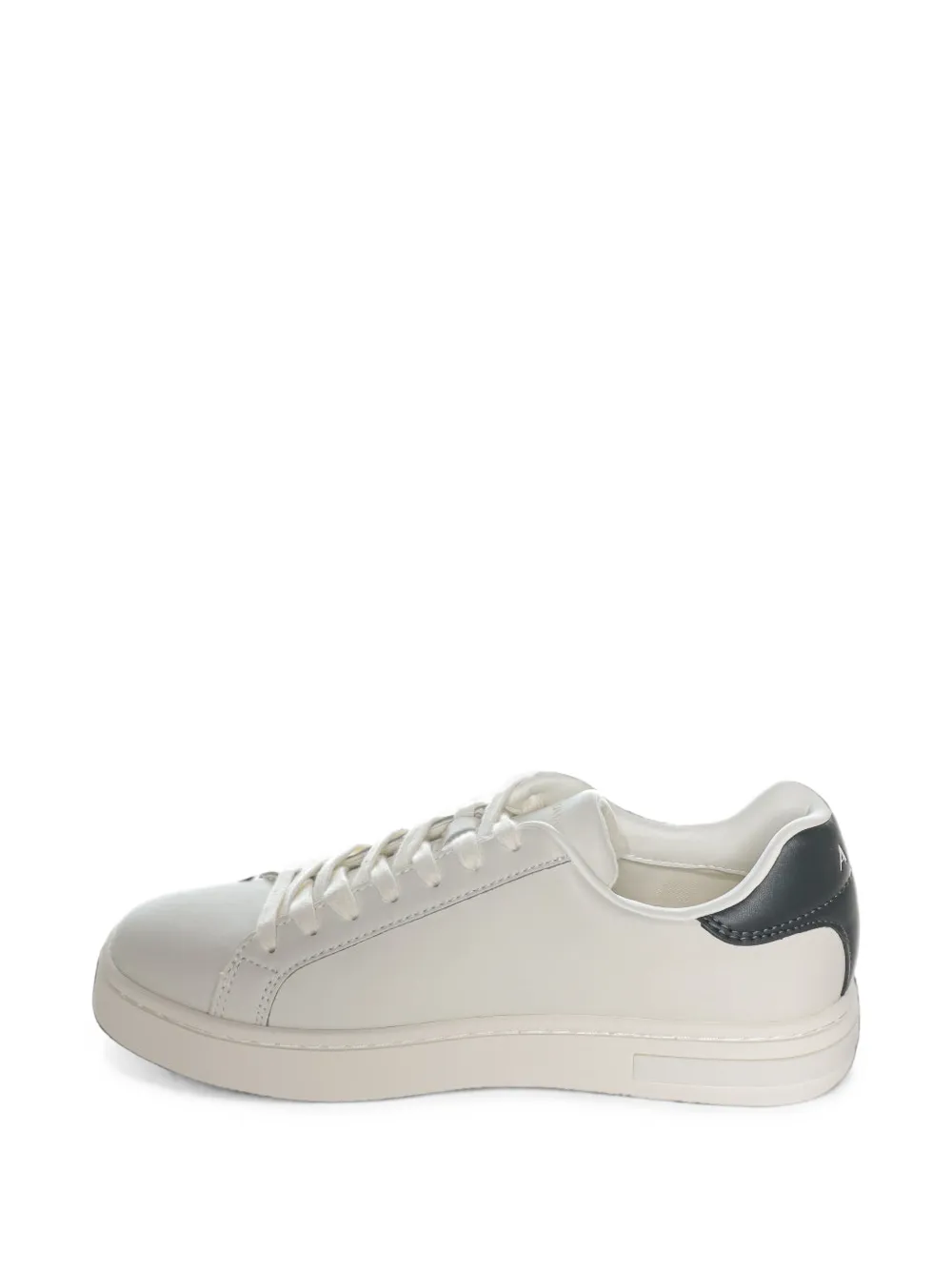 Armani Exchange logo-embossed low-top sneakers Beige