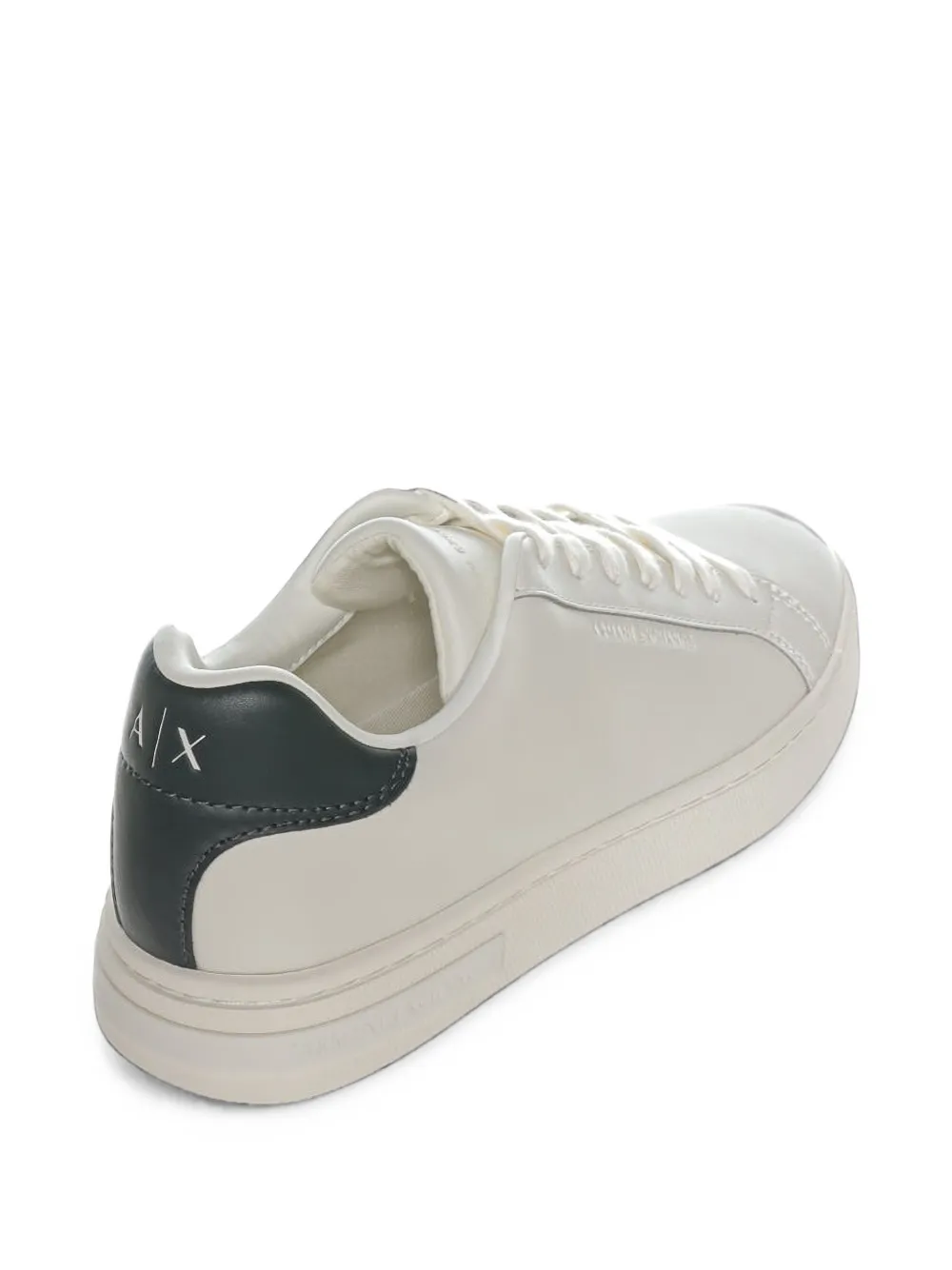 Armani Exchange logo-embossed low-top sneakers Beige