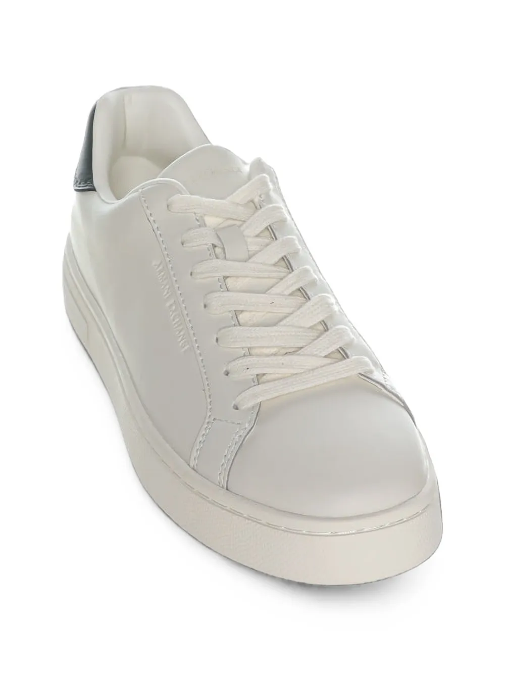 Armani Exchange logo-embossed low-top sneakers Beige