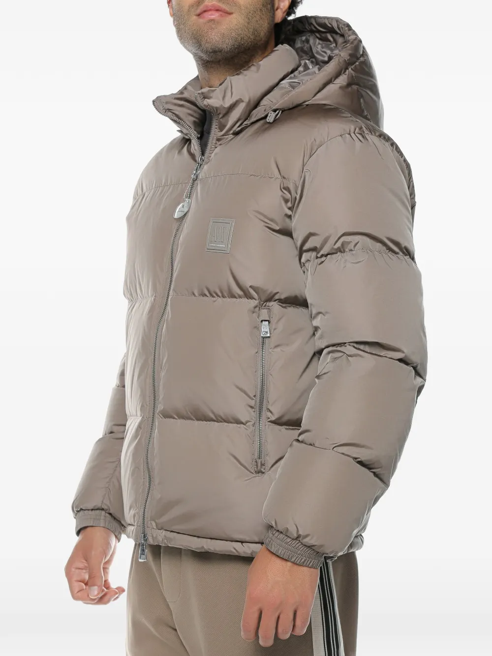 Armani Exchange hooded quilted jacket Bruin