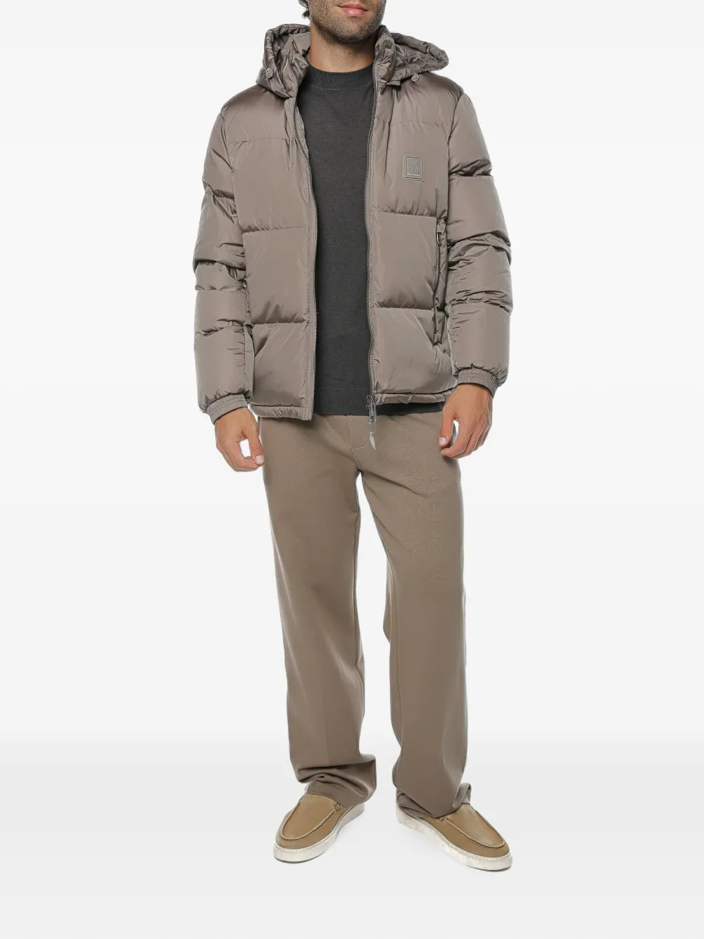 Armani Exchange hooded quilted jacket Bruin